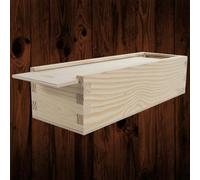 Woodeedoo Long Wooden Box With Sliding Lid Pine Craft Storage Case For Pens Crayons Small Photo Prints Keepsakes 23 X 8 X 5.5 Cm