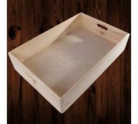 Woodeedoo Medium Duty Extra Large Shallow Wooden Storage Crate With Handles Bedroom Toy Craft Home Organisation 60 X 40 X 14 Cm