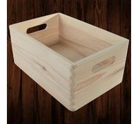 Woodeedoo Medium Duty Under Bed Wood Storage Crate With Handles For Bedroom Organisation Or Diy Projects 30 X 20 X 14 Cm