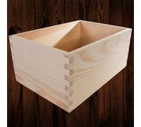 Woodeedoo Multipurpose Wooden Storage Crate Rustic Pine Planter Or Decorative Box Base Lidless Open Container 24.5X17X11Cm