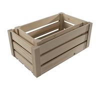 WooDeeDoo Nest of 2 Unfinished Wooden Storage Crates | S+M