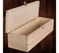 Woodeedoo Oblong Wooden Keepsake Box With Hinged Lid And Clasp For Craft Supplies Keepsakes Gift Storage Display 33 X 10 X 9 Cm
