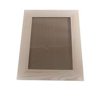 WooDeeDoo |Pack of 4| Unpainted Wood Picture Frame | Fits Photo 18x24 cm / 7x9.5 | Hanging Prints Display Glass Cover | Plain Blank Pine To Decorate