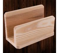Woodeedoo Rectangle Wooden Napkin Holder Serviette Dispenser Letter Rack Upright Pine Paper Storage Table Organiser 15X7X8.5 Cm
