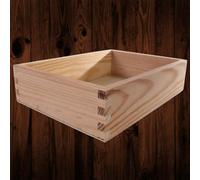 Woodeedoo Rectangular Pine Pantry Storage Box Tray For Kitchen Shelves Drawers Lidless Open Bin Container 22 X 16 X 5.4 Cm