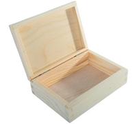 Woodeedoo Rectangular Wooden Storage Box Craft Gift Keepsake Jewellery Paint Decorate Stationery Trinket Case 19 X 16.5 X 6 Cm
