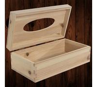 Woodeedoo Rectangular Wooden Tissue Box Cube Dispenser With Hinged Lid Table Decor Bathroom Bedroom Office Refill Tissues Cover Container