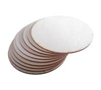 WooDeeDoo Round Blank Wooden Coasters | Pack of 10 | ∅ 10 cm Thickness 3 mm | Unfinished Plain Decorative DIY Craft Shapes | Tea Coffee Table Cup Mug Circle Slices