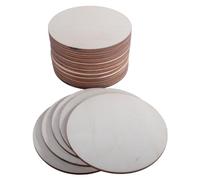 WooDeeDoo Round Blank Wooden Coasters | Pack of 25 | ∅ 10 cm Thickness 3 mm | Unfinished Plain Decorative DIY Craft Shapes | Tea Coffee Table Cup Mug Circle Slices