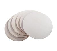 WooDeeDoo Round Blank Wooden Coasters | Pack of 6 | ∅ 10 cm Thickness 3 mm | Unfinished Plain Decorative DIY Craft Shapes | Tea Coffee Table Cup Mug Circle Slices