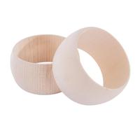 WooDeeDoo Round Plain 40 mm Wooden Bracelets Bangles | Set of 2 | Unfinished Unpainted Natural Wood Craft Project DIY Decoupage Shape Décor Jewellery Making