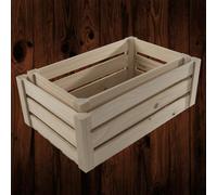 Woodeedoo Set Of 2 Nesting Wooden Crate Storage Boxes Decorative Display Hampers Slatted Unfinished Pine Paint Varnish Stain