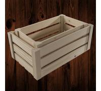 Woodeedoo Set Of 2 Wooden Crate Storage Boxes Decorative Slatted Unfinished Pine Paint Varnish Stain For Hampers Crafts Gifts