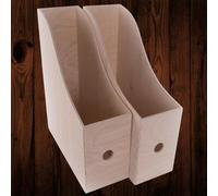 Woodeedoo Set Of 2 Wooden Magazine Rack Vertical File Holder Folder Stand Document Organiser For Desk Or Office Shelf
