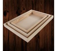 Woodeedoo Set Of 3 Rectangular Wooden Serving Trays Shallow Display Boxes Pine Storage Organisers Keys Jewellery Home Décor
