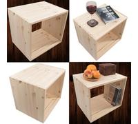 Woodeedoo Set Of 4 Wooden Cube Bookcase Units Freestanding Stackable Shelving Home Office Display Natural Pine 45 X 39 X 35 Cm