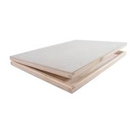 WooDeeDoo Shallow Slim Wooden Box with Lid | 37 x 26.5 x 3 cm | Gift Documents Presentation Valuables Storage Case | Plain Decorative Pine for Craft Decoupage