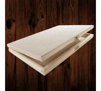 Woodeedoo Shallow Slim Wooden Box With Lid & Clasp Storage Case Holder For Trinkets Treasures Keepsakes Crafts Gifts 30X19X3Cm