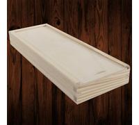 Woodeedoo Slim Unfinished Wooden Storage Box With Sliding Lid For Pencils Crayons Paintbrushes Art Supplies Crafts 30.5X10.5X3.5Cm