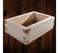 Woodeedoo Small Open Pine Desk Storage Box Unfinished Wood For Organising Office Supplies Or Craft Accessories 11 X 8 X 3.5 Cm