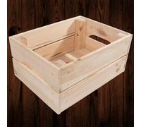 Woodeedoo Small Strong Stackable Wooden Crate Solid Pine Apple Box Hamper Crafts Tray Decorative Storage Organiser 31X23X15Cm