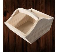 Woodeedoo Small Wooden Basket Carrier Trug Pine Hamper Gift Presentation Craft Storage Decorative Display Box 14 X 17.5 X 10.5 Cm