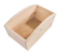 WooDeeDoo Small Wooden Planter Box - Unfinished Pine Wavy Edge Indoor Herb Pot for Windowsill Decorative Storage or DIY Craft Use - Rectangular Flower Container - 24 x 13 x 10 cm