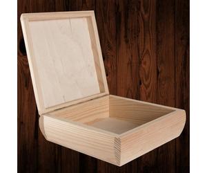 Woodeedoo Square Decorative Wooden Box With Rounded Edges For Jewellery Keepsakes Trinkets Memories Gifts 16X16X6Cm