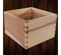 Woodeedoo Square Pine Storage Crate Box Multipurpose Lidless Container For Craft, Planter Or Display Use 17 X 17 X 11 Cm