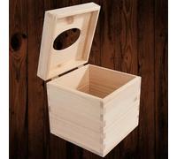 Woodeedoo Square Wooden Tissue Box Cube Dispenser With Hinged Lid Table Decor Bathroom Bedroom Office Refill Tissues Cover Container