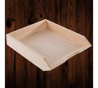 Woodeedoo Stackable Wooden Letter Tray A4 Document Holder Paper Sorter Desk Tidy Organiser For Office Home 26 X 32 X 6 Cm