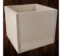 Woodeedoo Tall Cube Square Pine Craft Storage Container Open Lidless Box For Studio Tools Office Supplies 16 X 16 X 14 Cm