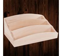 Woodeedoo Three Compartment Wooden Letter Holder Desk Organiser Mail Rack Paper Sorter Post Bills Documents 25.5 X 15.5 X 11.5 Cm