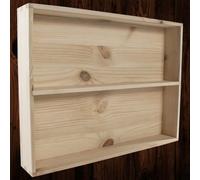 Woodeedoo Unfinished Pine 2 Tier Wooden Spice Rack Wall Mounted Shallow Display Shelf For Kitchen Or Craft 36 X 5 X 27 Cm