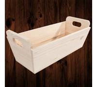 Woodeedoo Unfinished Wooden Herb Planter Box With Cut-Out Handles For Kitchen Windowsill Indoor Decorative Use Diy 35X14.5X13Cm