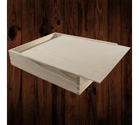 Woodeedoo Unfinished Wooden Photo Storage Box For 10X8' Prints With Sliding Lid Ideal For Crafts Memories Gifts 33.5 X 28 X 6 Cm