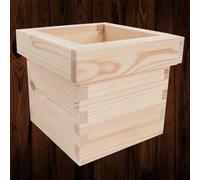 Woodeedoo Unfinished Wooden Square Herb Planter Box With Decorative Rim For Indoor Decorative Use Or Diy To Decorate 14X14X12Cm