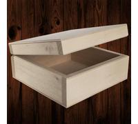 Woodeedoo Unfinished Wooden Square Keepsake Storage Box For Crafts Gifts Trinkets Diy Decoration Personalisation 13X13X6Cm
