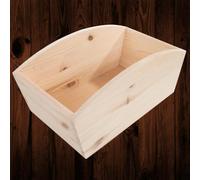 Woodeedoo Unfinished Wooden Wavy Edge Herb Planter Box For Kitchen Windowsill Or Decorative Diy Use 28X16X12Cm