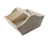 WooDeeDoo Wooden Basket Carrier Trug Unfinished Pine Hamper for Easter Decorations Gift Presentation Craft Storage Display Box Customisable Natural Wood Container 22 x 17 x 12 cm