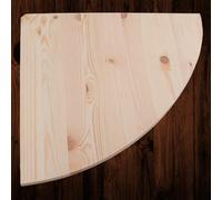 Woodeedoo Wooden Corner Shelf With Brackets Wall Mounted Floating Display Photo Candle Rack Unfinished Pine 40 X 40 X 1.4 Cm