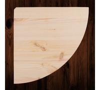 Woodeedoo Wooden Corner Shelf With Brackets Wall Mounted Floating Display Photo Candle Rack Unfinished Pine 30 X 30 X 1.4 Cm