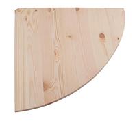 WooDeeDoo Wooden Corner Shelf with Brackets - Wall Mounted Floating Display Rack 40 x 40 x 1.4 cm - Unfinished Pine Rustic DIY Storage Ledge for Kitchen Bedroom Hallway