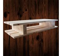 Woodeedoo Wooden Floating Shelf Unfinished Pine Wall Mounted Storage Board With Screws For Brick Wall 60 X 23 X 10 Cm