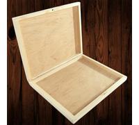 Woodeedoo Wooden Keepsake Storage Box With Magnetic Lid Trinket Gift Holder Slim Case For Craft Personalisation 22X18X3Cm