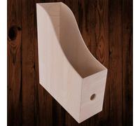 Woodeedoo Wooden Magazine Rack Vertical File Holder Folder Stand Document Organiser For Desk Or Office Shelf 9.5 X 24.5 X 31 Cm