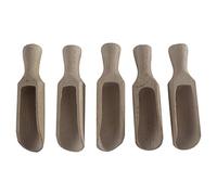 WooDeeDoo Wooden Scoop | 5 Pcs Medium 8.5 cm | Natural Beechwood | Bath Salt Flour Herbs Spices Sugar Soil Sand Coffee Baby Milk Laundry Detergent Washing Powder | Kitchen Cooking Tool Utensils