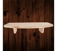 Woodeedoo Wooden Shelf With Brackets Wall Mounted Floating Hanging Display Decorative Rack Unfinished Pine 45 X 18 X 1.5 Cm