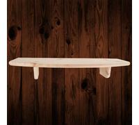 Woodeedoo Wooden Shelf With Brackets Wall Mounted Floating Hanging Easy Hang Rustic Display Rack Unfinished Pine 60 X 18 X 1.5 Cm