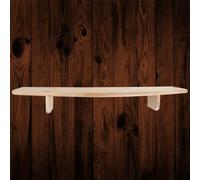 Woodeedoo Wooden Shelf With Brackets Wall Mounted Floating Hanging Long Display Photo Decor Rack Unfinished Pine 75 X 18 X 1.5 Cm